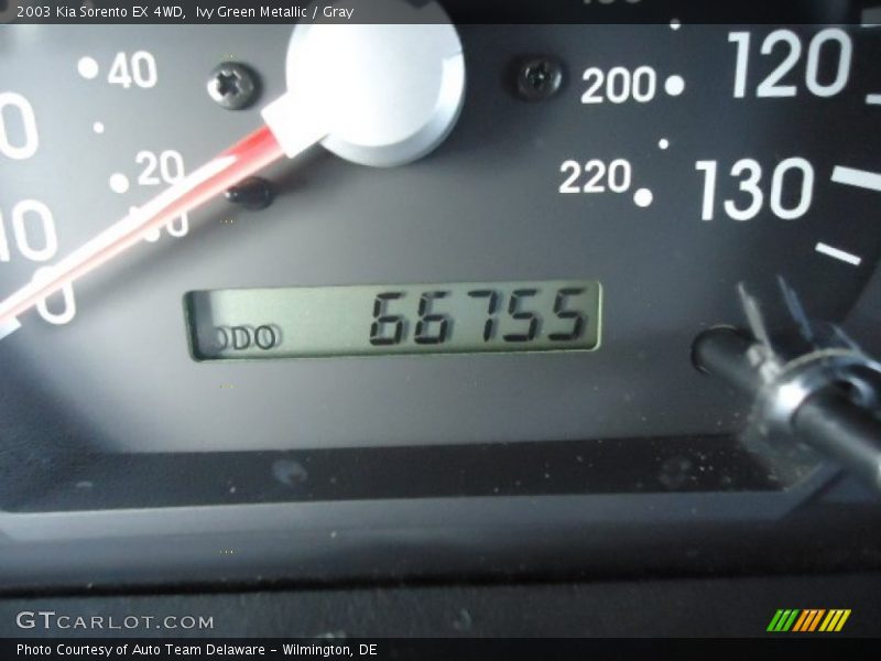 Ivy Green Metallic / Gray 2003 Kia Sorento EX 4WD