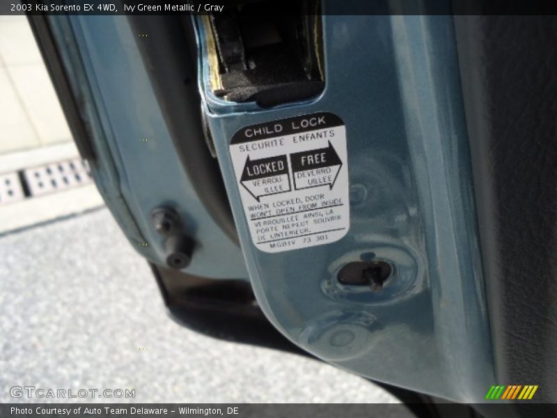 Ivy Green Metallic / Gray 2003 Kia Sorento EX 4WD