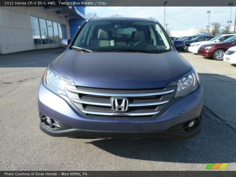 Twilight Blue Metallic / Gray 2012 Honda CR-V EX-L 4WD