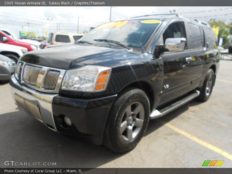 Galaxy Black / Graphite/Titanium 2005 Nissan Armada SE