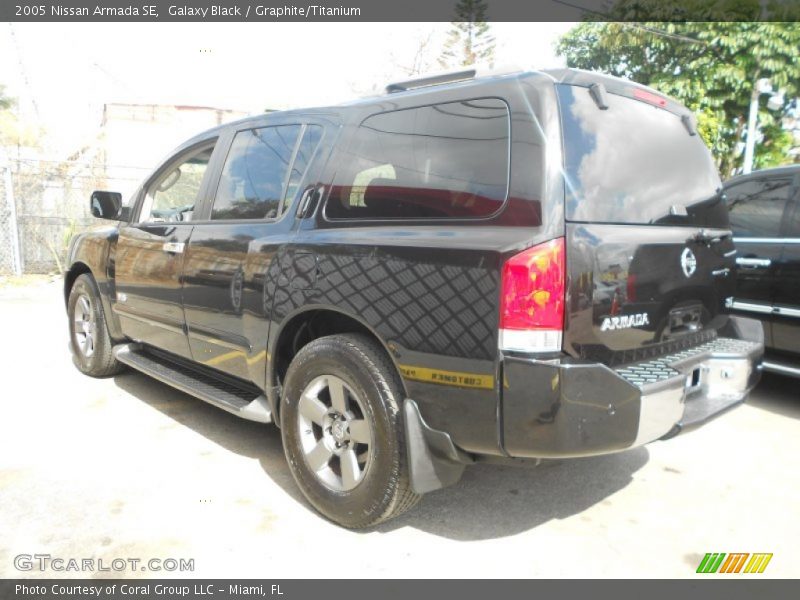 Galaxy Black / Graphite/Titanium 2005 Nissan Armada SE