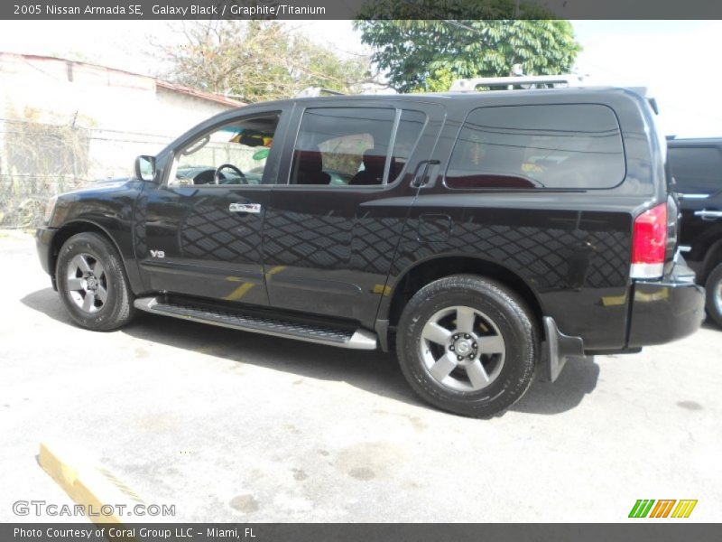 Galaxy Black / Graphite/Titanium 2005 Nissan Armada SE