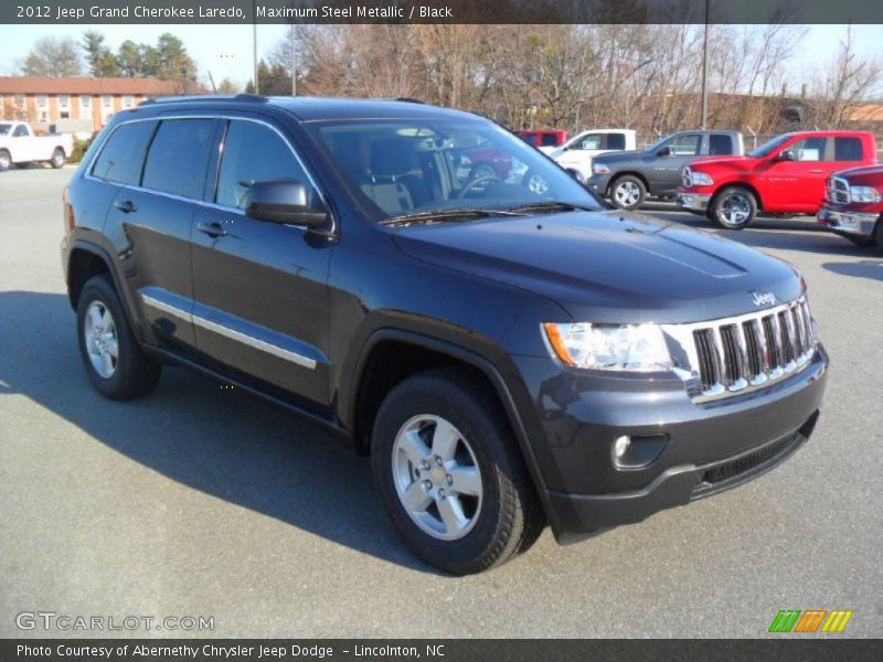 Maximum Steel Metallic / Black 2012 Jeep Grand Cherokee Laredo