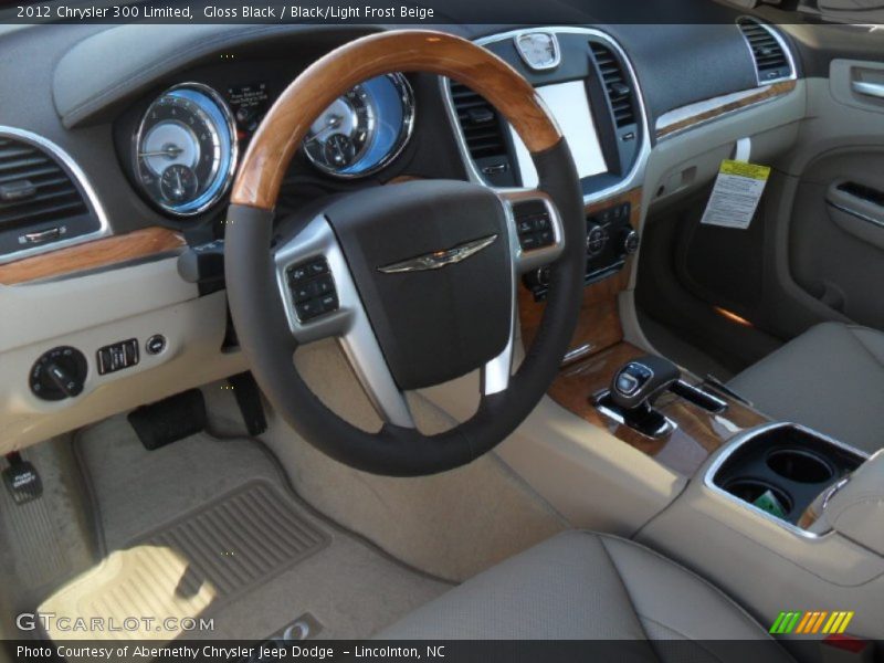 Gloss Black / Black/Light Frost Beige 2012 Chrysler 300 Limited