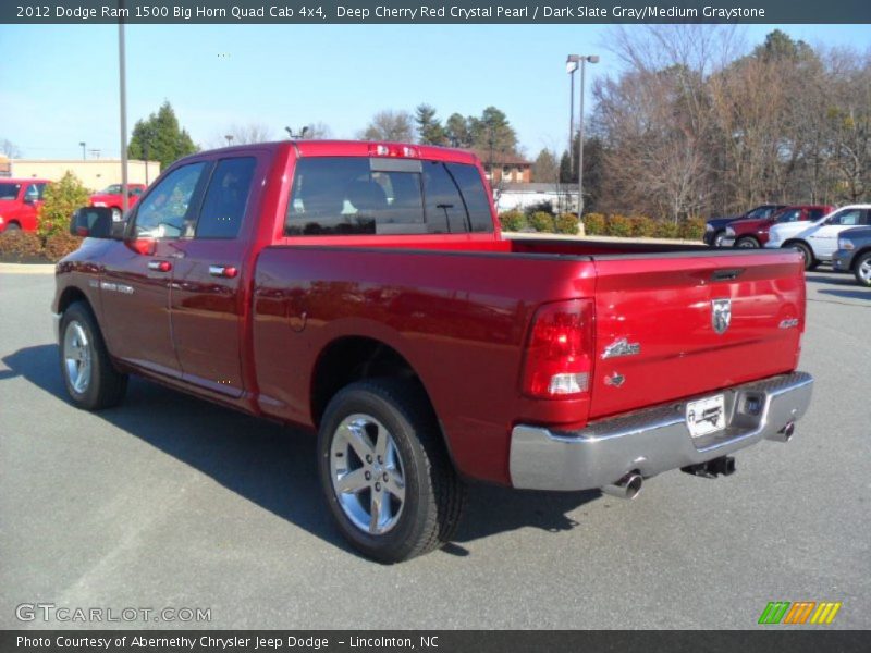 Deep Cherry Red Crystal Pearl / Dark Slate Gray/Medium Graystone 2012 Dodge Ram 1500 Big Horn Quad Cab 4x4