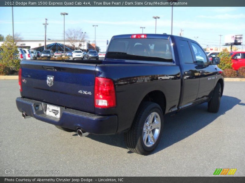 True Blue Pearl / Dark Slate Gray/Medium Graystone 2012 Dodge Ram 1500 Express Quad Cab 4x4