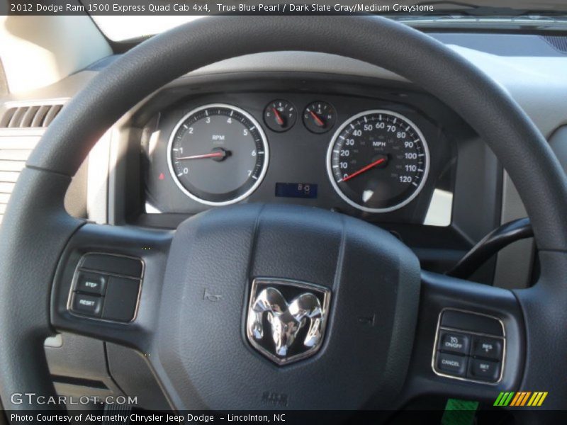 True Blue Pearl / Dark Slate Gray/Medium Graystone 2012 Dodge Ram 1500 Express Quad Cab 4x4