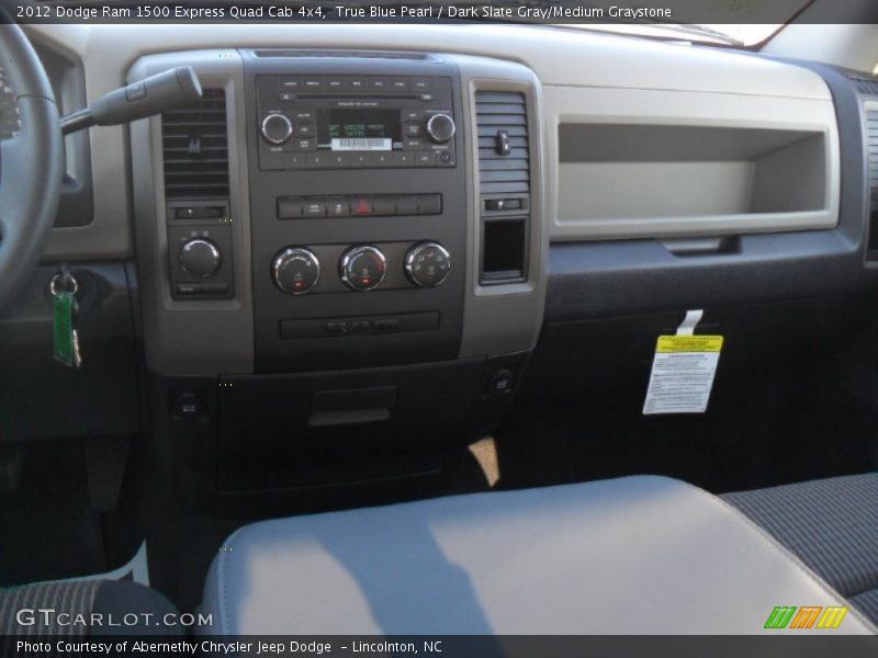 True Blue Pearl / Dark Slate Gray/Medium Graystone 2012 Dodge Ram 1500 Express Quad Cab 4x4
