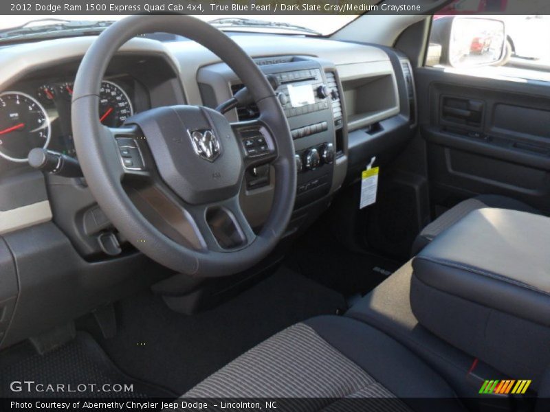 True Blue Pearl / Dark Slate Gray/Medium Graystone 2012 Dodge Ram 1500 Express Quad Cab 4x4