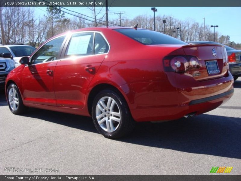 Salsa Red / Art Grey 2009 Volkswagen Jetta TDI Sedan