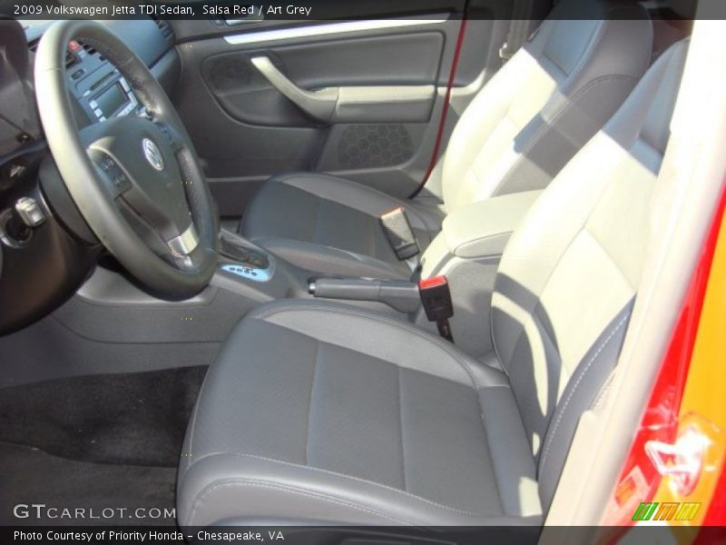 Salsa Red / Art Grey 2009 Volkswagen Jetta TDI Sedan