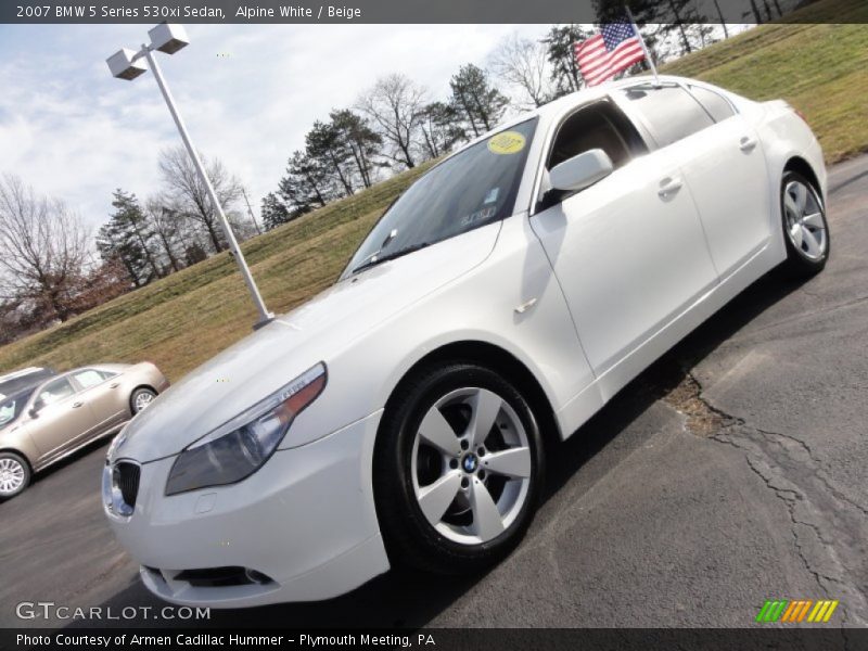 Alpine White / Beige 2007 BMW 5 Series 530xi Sedan