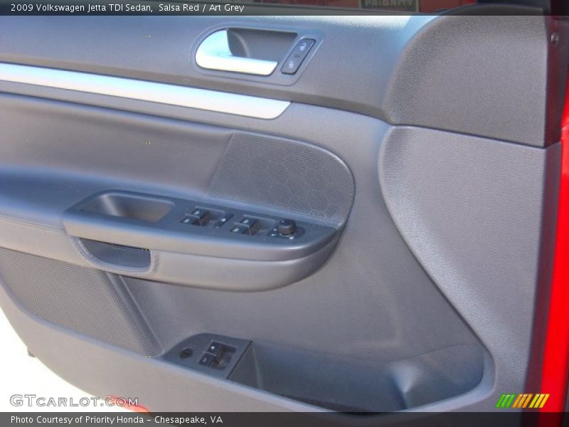 Salsa Red / Art Grey 2009 Volkswagen Jetta TDI Sedan