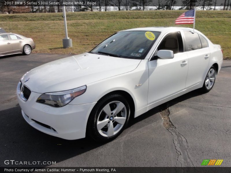 Alpine White / Beige 2007 BMW 5 Series 530xi Sedan