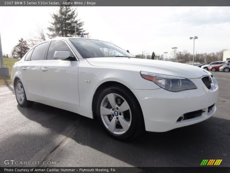 Alpine White / Beige 2007 BMW 5 Series 530xi Sedan