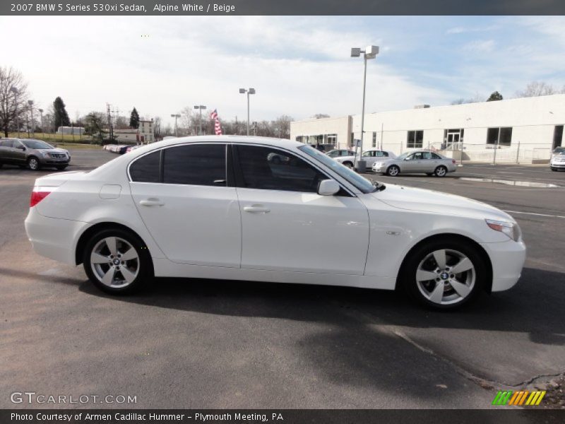 Alpine White / Beige 2007 BMW 5 Series 530xi Sedan