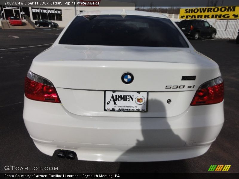 Alpine White / Beige 2007 BMW 5 Series 530xi Sedan
