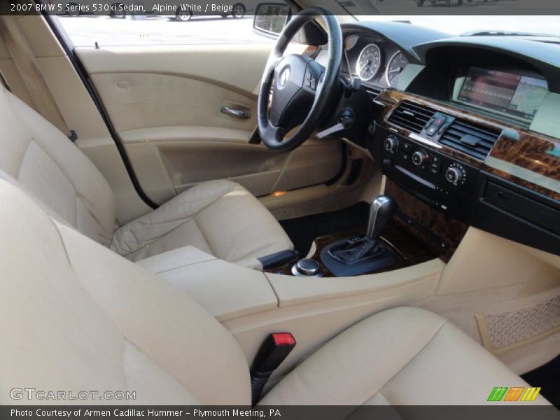 Alpine White / Beige 2007 BMW 5 Series 530xi Sedan