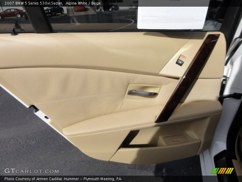 Alpine White / Beige 2007 BMW 5 Series 530xi Sedan