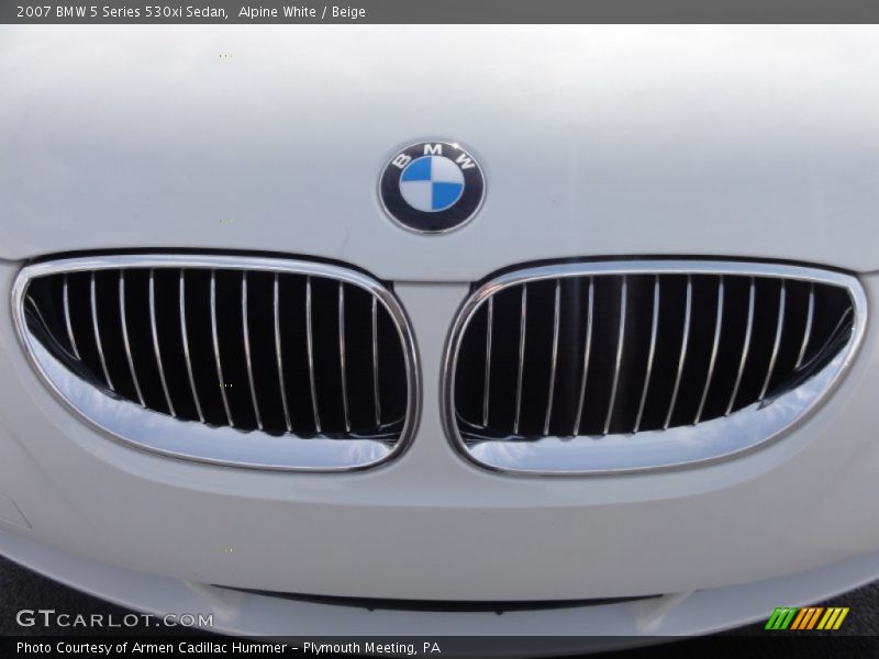 Alpine White / Beige 2007 BMW 5 Series 530xi Sedan