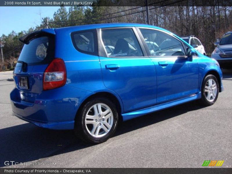 Vivid Blue Pearl / Black/Grey 2008 Honda Fit Sport