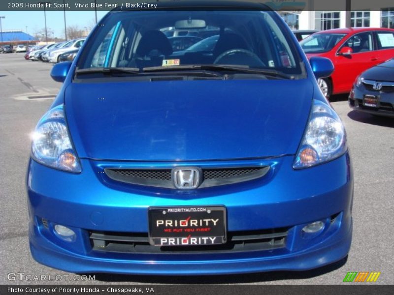 Vivid Blue Pearl / Black/Grey 2008 Honda Fit Sport