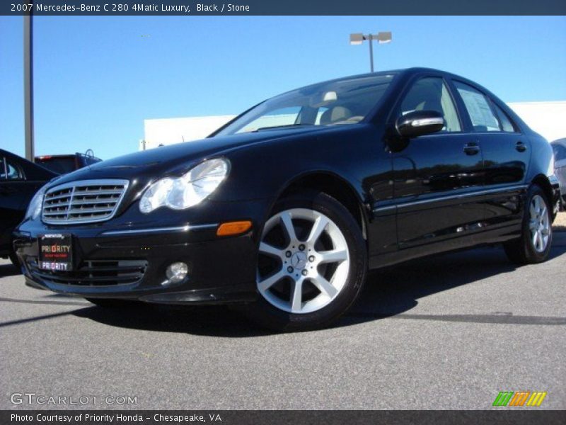 Black / Stone 2007 Mercedes-Benz C 280 4Matic Luxury