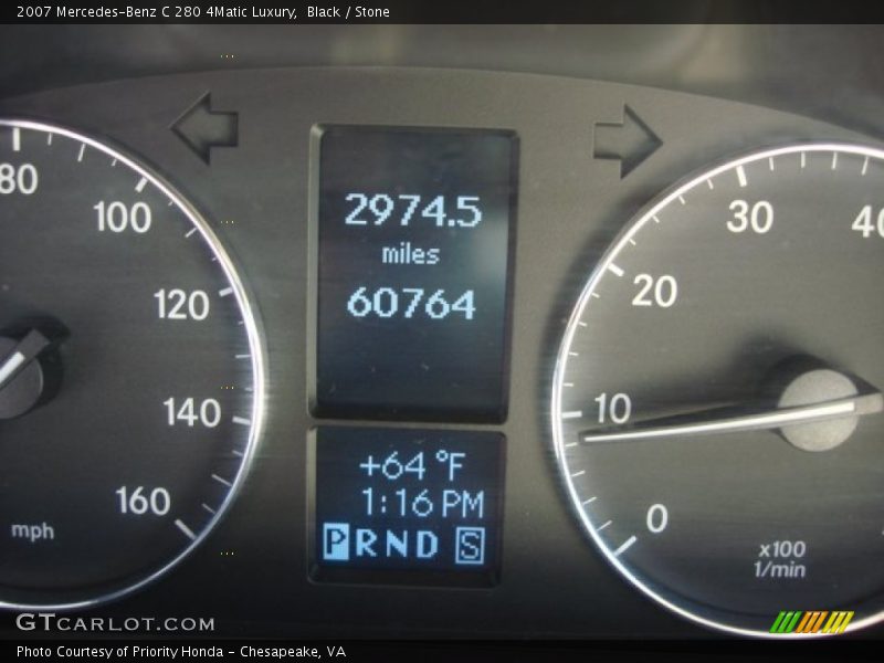 Black / Stone 2007 Mercedes-Benz C 280 4Matic Luxury