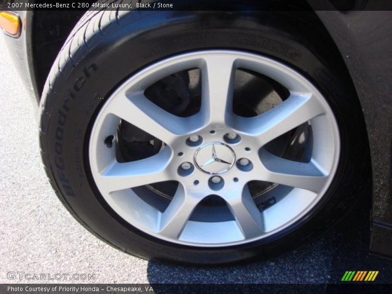 Black / Stone 2007 Mercedes-Benz C 280 4Matic Luxury