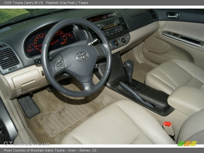 Phantom Gray Pearl / Taupe 2005 Toyota Camry SE V6