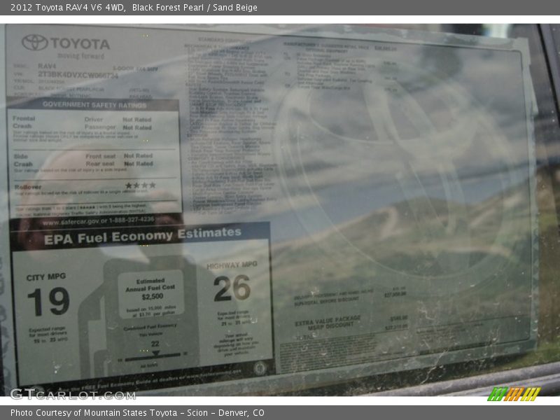 Black Forest Pearl / Sand Beige 2012 Toyota RAV4 V6 4WD