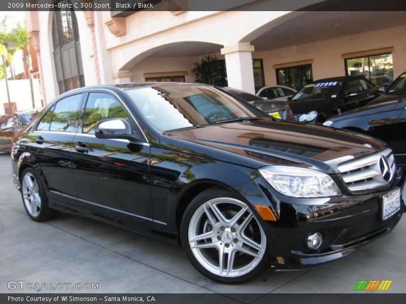 Black / Black 2009 Mercedes-Benz C 300 Sport