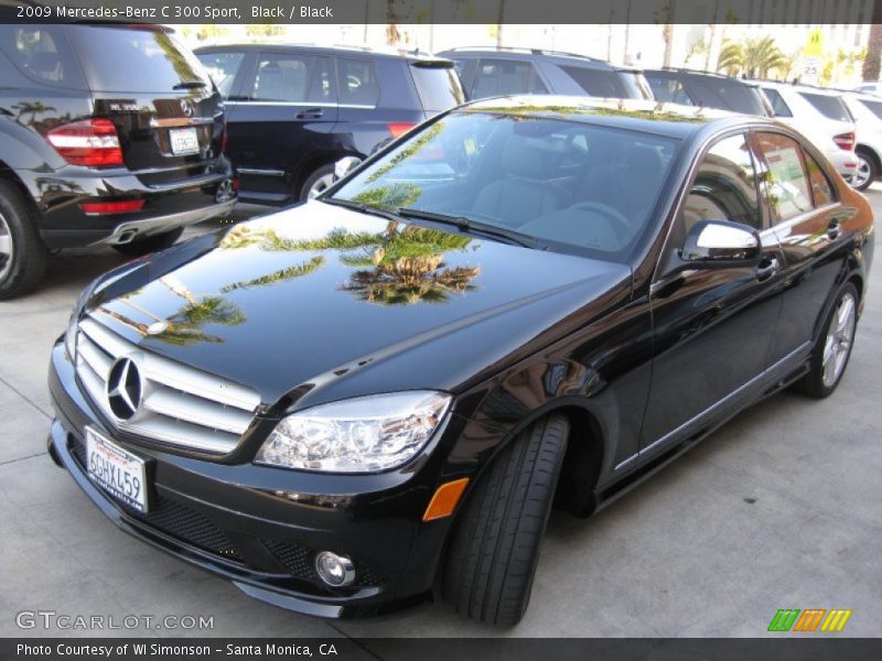 Black / Black 2009 Mercedes-Benz C 300 Sport