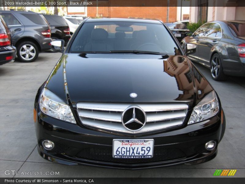 Black / Black 2009 Mercedes-Benz C 300 Sport