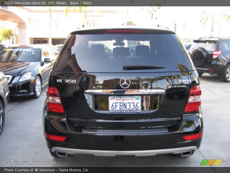 Black / Black 2009 Mercedes-Benz ML 350 4Matic