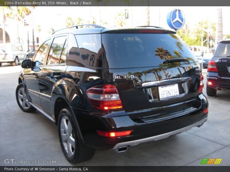 Black / Black 2009 Mercedes-Benz ML 350 4Matic
