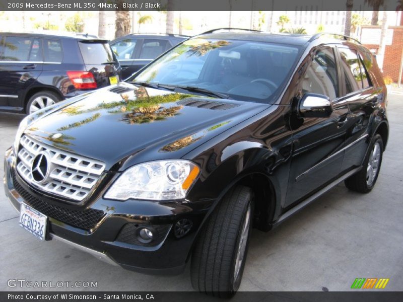 Black / Black 2009 Mercedes-Benz ML 350 4Matic