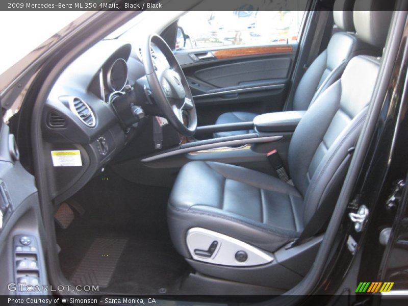 Black / Black 2009 Mercedes-Benz ML 350 4Matic