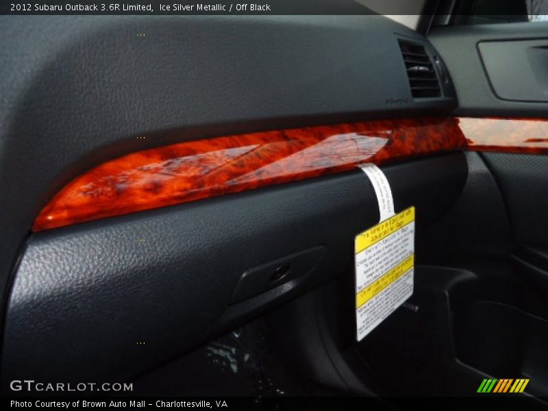 Ice Silver Metallic / Off Black 2012 Subaru Outback 3.6R Limited