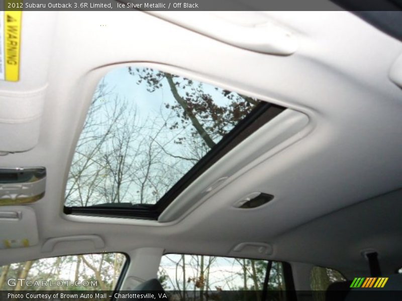 Ice Silver Metallic / Off Black 2012 Subaru Outback 3.6R Limited