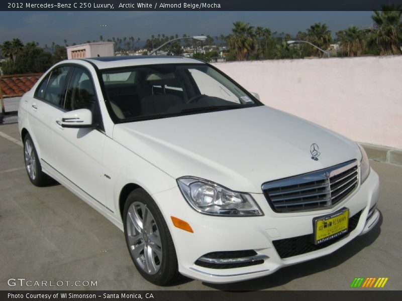 Arctic White / Almond Beige/Mocha 2012 Mercedes-Benz C 250 Luxury