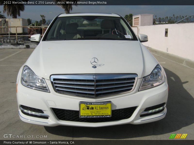 Arctic White / Almond Beige/Mocha 2012 Mercedes-Benz C 250 Luxury