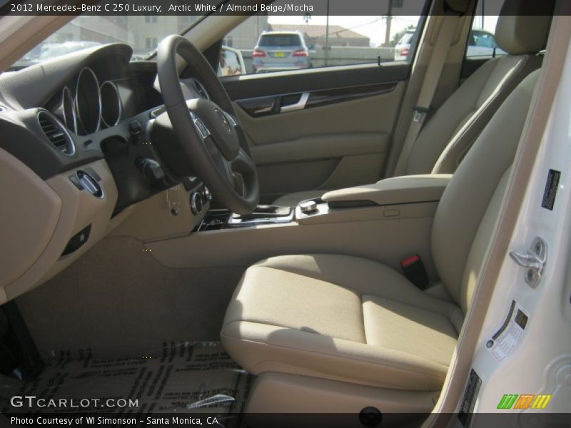 Arctic White / Almond Beige/Mocha 2012 Mercedes-Benz C 250 Luxury