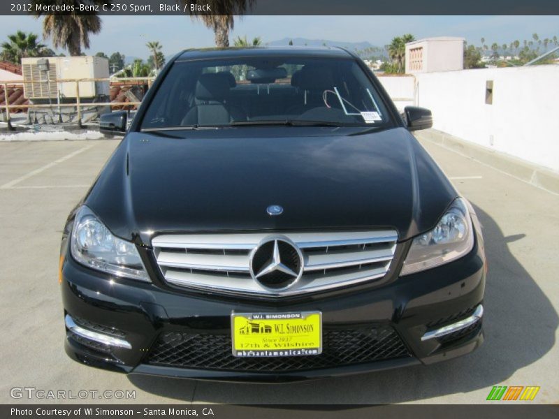 Black / Black 2012 Mercedes-Benz C 250 Sport