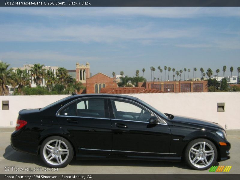 Black / Black 2012 Mercedes-Benz C 250 Sport