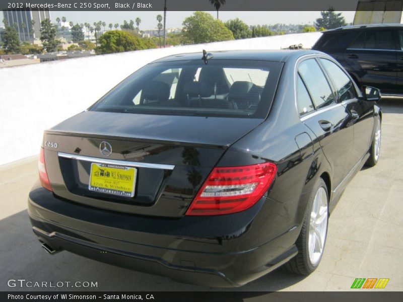 Black / Black 2012 Mercedes-Benz C 250 Sport