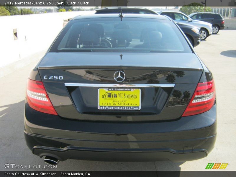 Black / Black 2012 Mercedes-Benz C 250 Sport