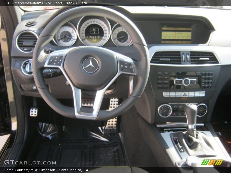 Black / Black 2012 Mercedes-Benz C 250 Sport