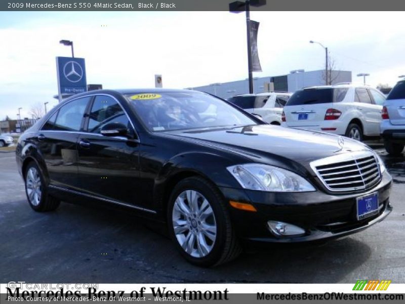 Black / Black 2009 Mercedes-Benz S 550 4Matic Sedan