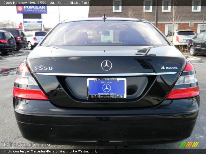 Black / Black 2009 Mercedes-Benz S 550 4Matic Sedan